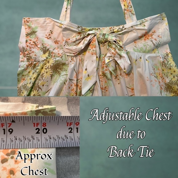 FREE PEOPLE Let The Sunshine In Cotton Strappy Sleeveless Back-Tie MiniDress NWT - Picture 13 of 15